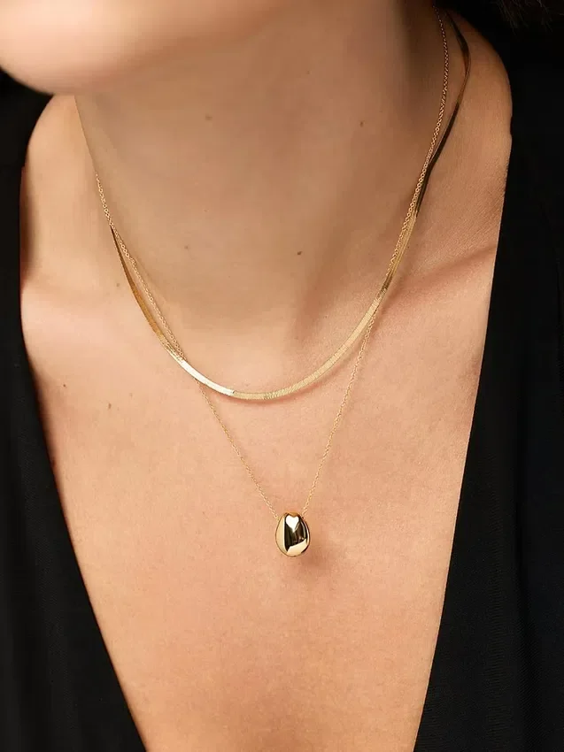 Ana Luisa Gold Mini-Kiesel-Halskette