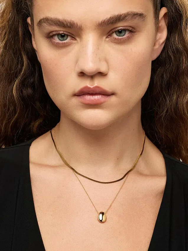 Ana Luisa Gold Mini-Kiesel-Halskette
