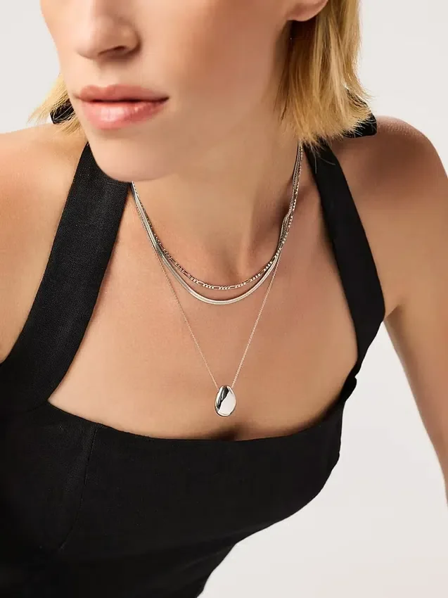 Ana Luisa Silber-Mini-Kiesel-Halskette