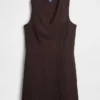 Asymmetrisches Minikleid aus Leinenmischung