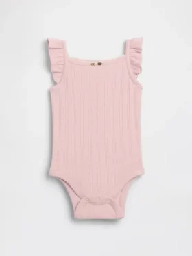 Baby-Body mit Pointelle-Rippmuster