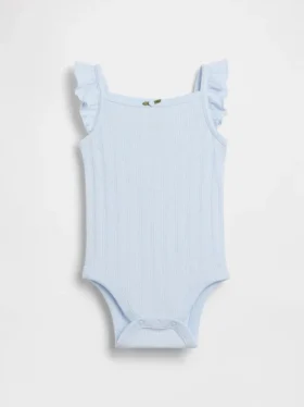 Baby-Body mit Pointelle-Rippmuster