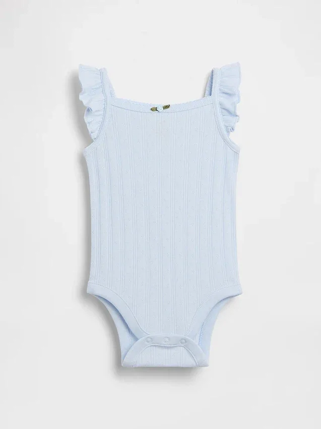 Baby-Body mit Pointelle-Rippmuster