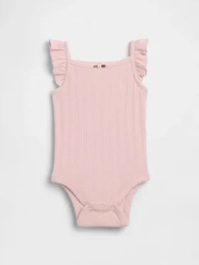 Baby-Body mit Pointelle-Rippmuster