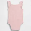 Baby-Body mit Pointelle-Rippmuster