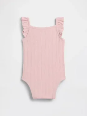 Baby-Body mit Pointelle-Rippmuster