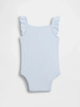 Baby-Body mit Pointelle-Rippmuster