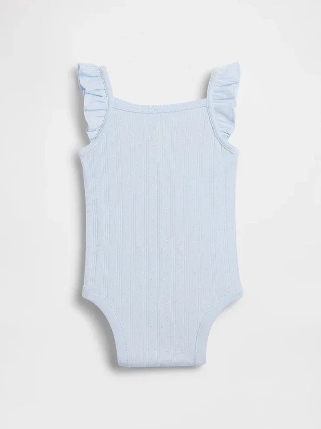 Baby-Body mit Pointelle-Rippmuster