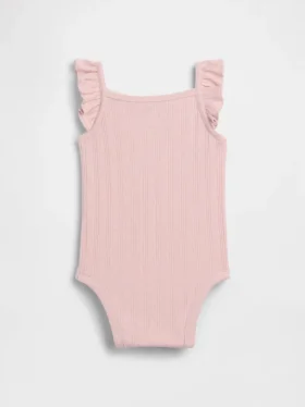 Baby-Body mit Pointelle-Rippmuster