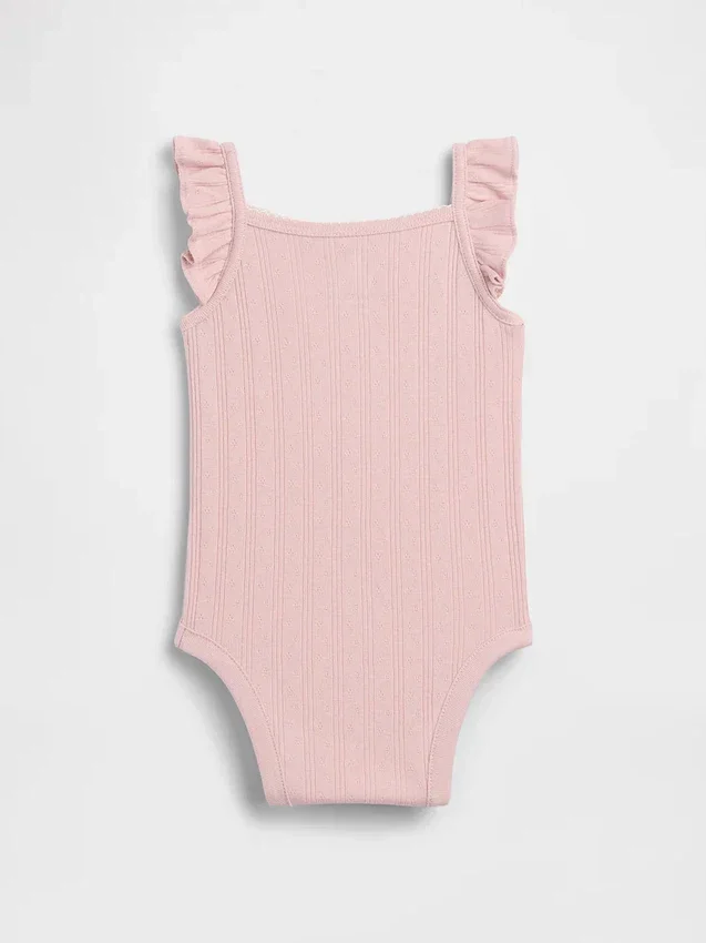 Baby-Body mit Pointelle-Rippmuster
