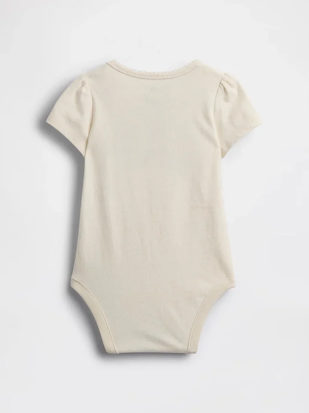 Baby-Bodys aus Bio-Baumwolle mit Blumenlogo