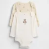 Baby-Bodys aus Bio-Baumwolle mit Brannan-Bär-Motiv (2er-Pack)