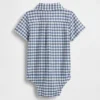Baby-Bodys aus Oxford-Stoff mit Gingham-Muster