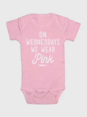 Baby-Bodys „Mean Girls – Mittwochs tragen wir Pink“