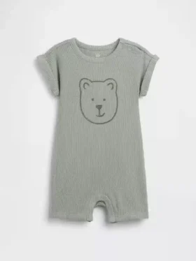 Baby Brannan Bear Waffel-Shorty-Einteiler