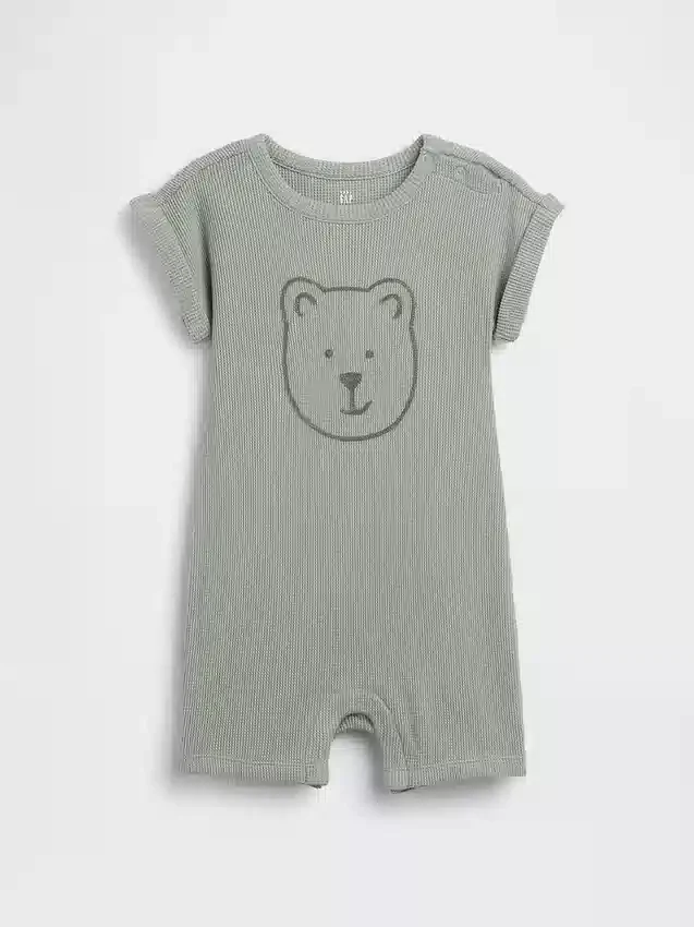 Baby Brannan Bear Waffel-Shorty-Einteiler