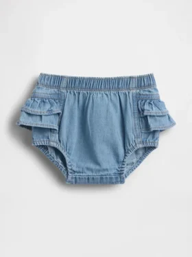 Baby-Denim-Bloomer mit Rüschen
