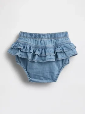 Baby-Denim-Bloomer mit Rüschen