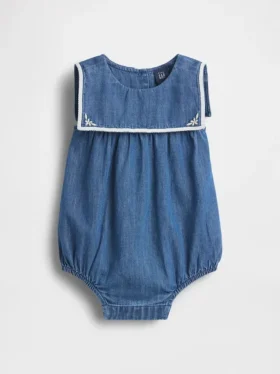 Baby-Denim-Bodys im Matrosen-Stil