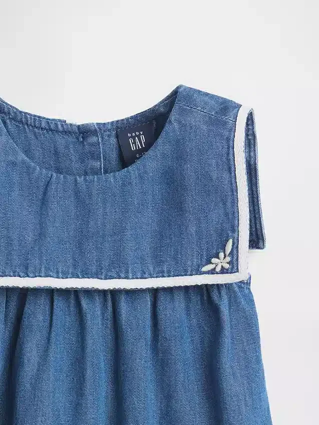 Baby-Denim-Bodys im Matrosen-Stil