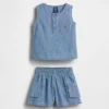 Baby-Denim-Set mit Taschen