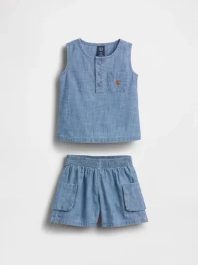 Baby-Denim-Set mit Taschen