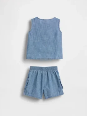 Baby-Denim-Set mit Taschen