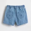 Baby-Denim-Shorts mit Brannan-Bär-Aufnähern und Eingrifftaschen