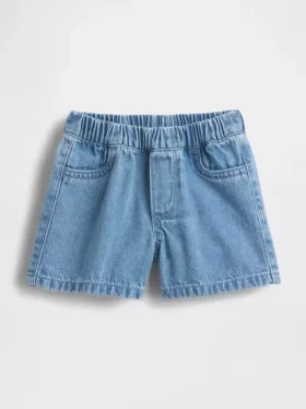 Baby-Denim-Shorts mit Brannan-Bär-Aufnähern und Eingrifftaschen