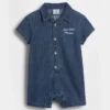 Baby-Denim-Shorty-Einteiler mit Gap Logo