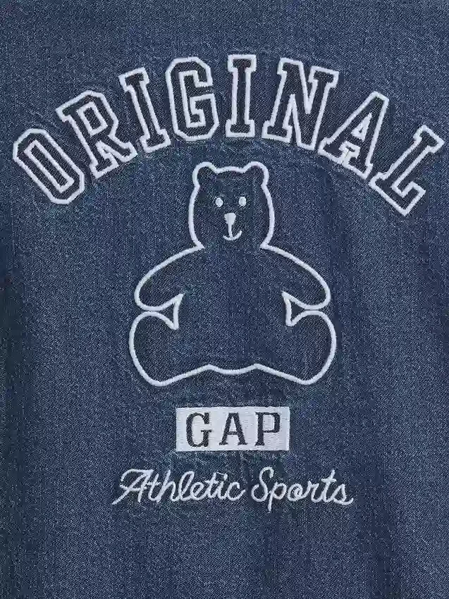 Baby-Denim-Shorty-Einteiler mit Gap Logo