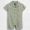 Baby-Denim-Shorty-Einteiler mit Tasche