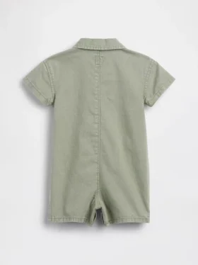 Baby-Denim-Shorty-Einteiler mit Tasche