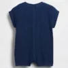 Baby-Einteiler aus Baumwollgaze und Denim