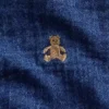 Baby-Einteiler aus Baumwollgaze und Denim