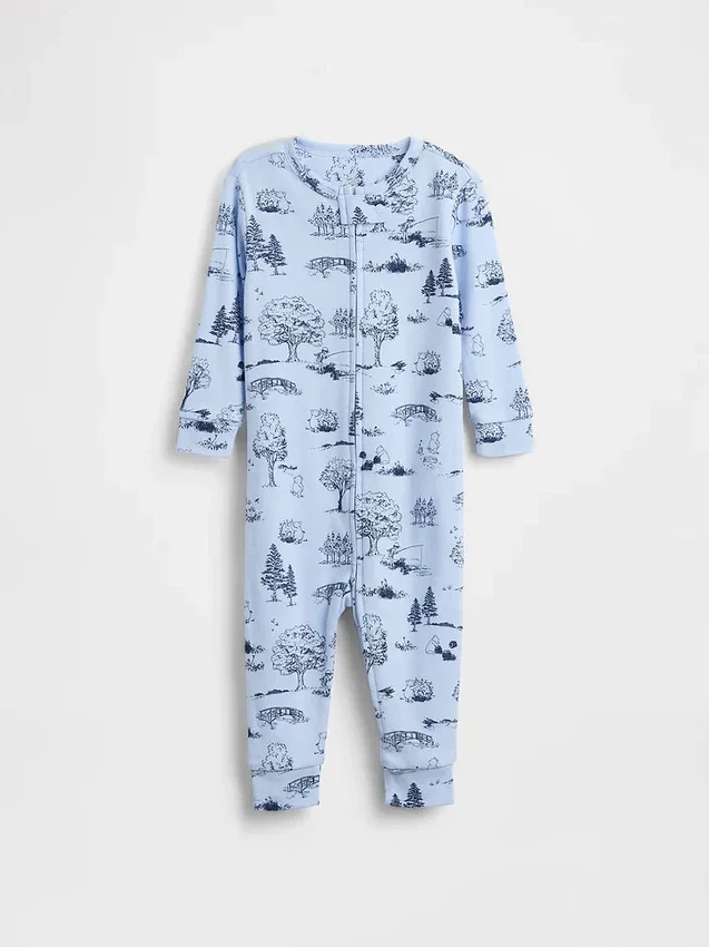 Baby-Einteiler aus Bio-Baumwolle mit Winnie-Puuh-Motiv