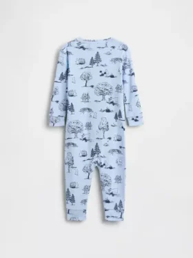Baby-Einteiler aus Bio-Baumwolle mit Winnie-Puuh-Motiv