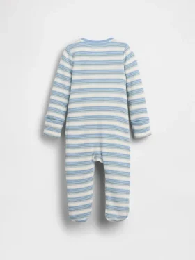 Baby-Einteiler mit Füßchen aus Waffelpiqué
