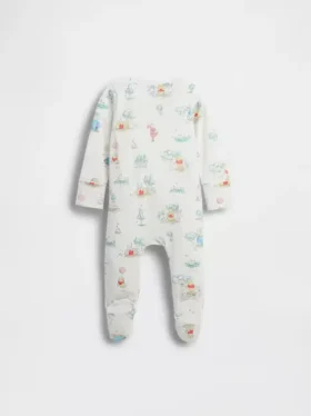 Baby-Einteiler mit Füßen aus Bio-Baumwolle „Winnie the Pooh“