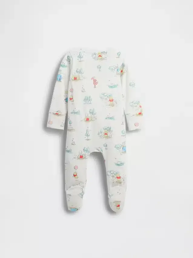 Baby-Einteiler mit Füßen aus Bio-Baumwolle „Winnie the Pooh“