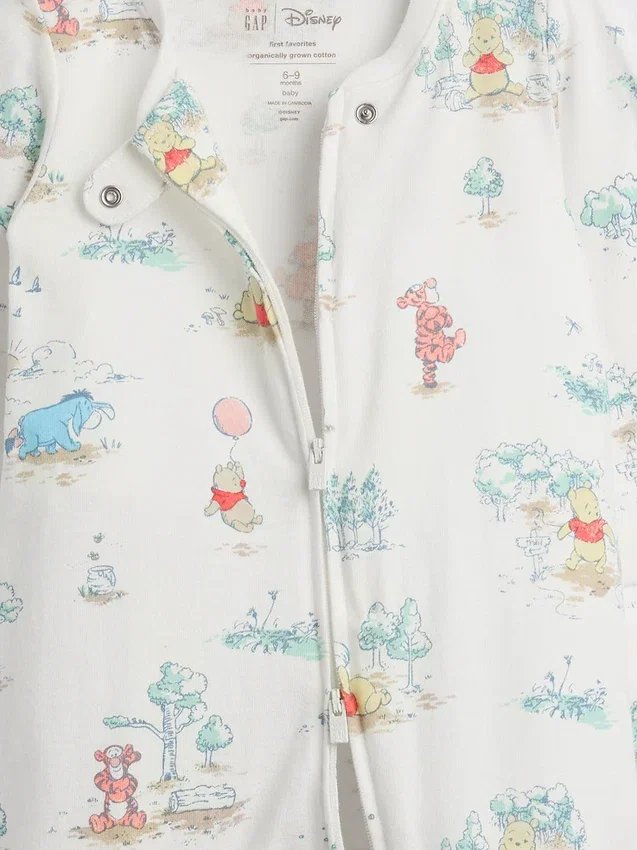 Baby-Einteiler mit Füßen aus Bio-Baumwolle „Winnie the Pooh“