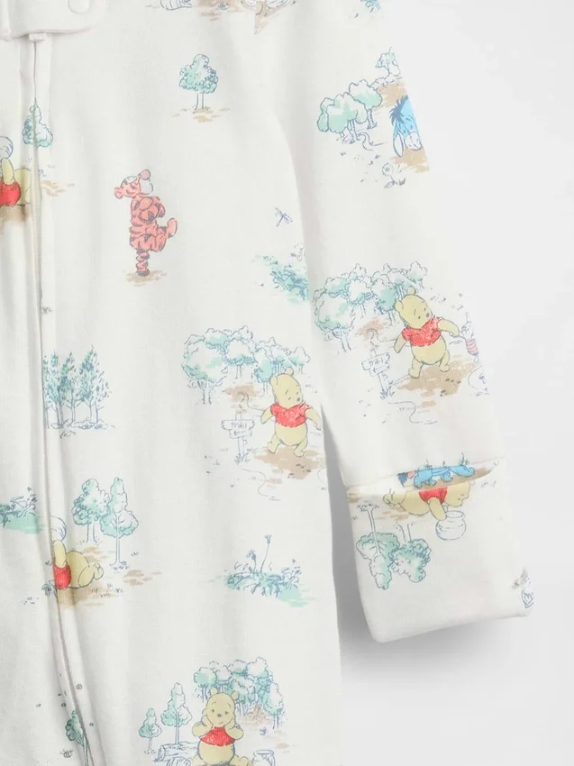 Baby-Einteiler mit Füßen aus Bio-Baumwolle „Winnie the Pooh“