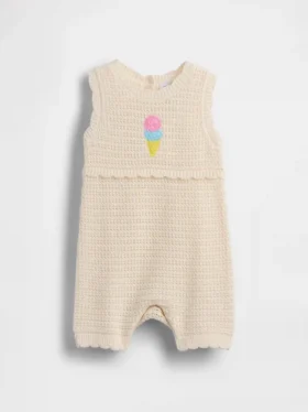 Baby-Eiscreme-Häkel-Shorty-Einteiler