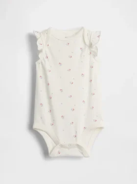 Baby First Favorites Body aus Bio-Baumwolle mit Flatterärmeln