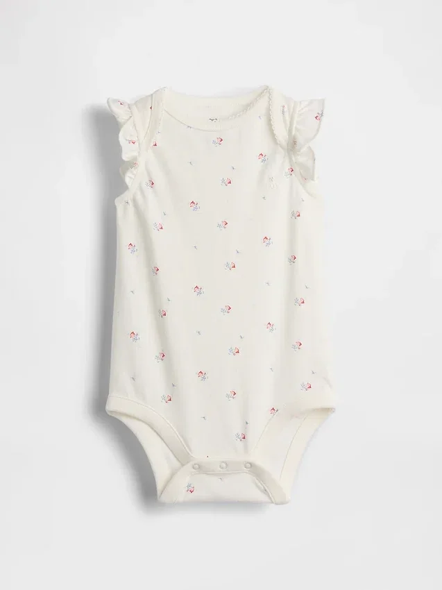 Baby First Favorites Body aus Bio-Baumwolle mit Flatterärmeln