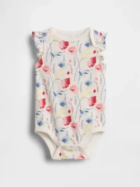 Baby First Favorites Body aus Bio-Baumwolle mit Flatterärmeln