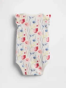 Baby First Favorites Body aus Bio-Baumwolle mit Flatterärmeln