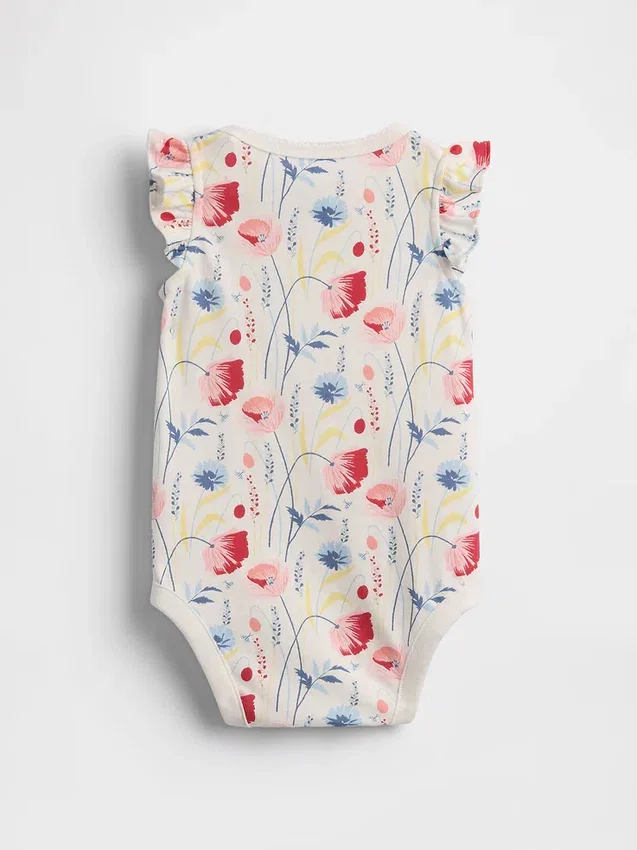 Baby First Favorites Body aus Bio-Baumwolle mit Flatterärmeln