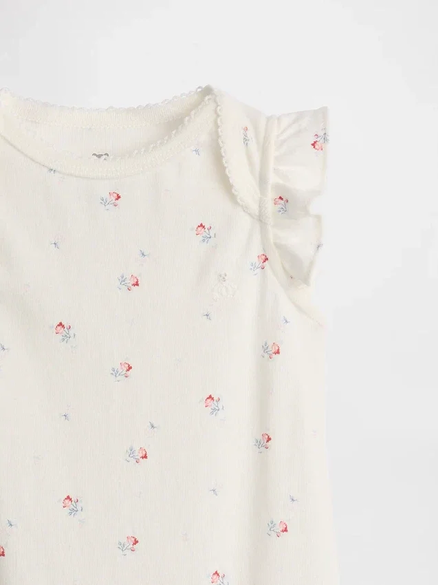 Baby First Favorites Body aus Bio-Baumwolle mit Flatterärmeln