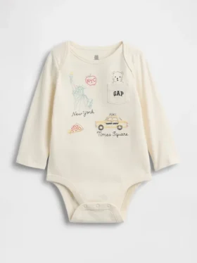 Baby First Favorites Bodys aus Bio-Baumwolle mit NYC-Logo-Tasche